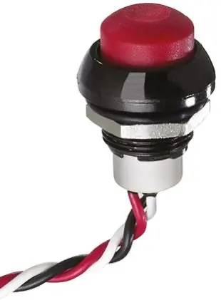 APEM Hall-Effekt-Druckschalter mit Stößel, 5 mA, 50 mA 24 V Vorverdrahtet 4.5 V, IP40 NPN Tastend -40 °C 85 °C