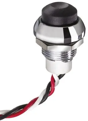 Produktfoto 1 von APEM Hall-Effekt-Druckschalter mit Stößel, 5 mA, 50 mA 24 V Vorverdrahtet 4.5 V, IP40 Linear Tastend -40 °C 85 °C