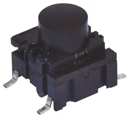 Produktfoto 1 von MEC IP67 Taster SPST Kappe, Lötanschluss 50mA Tastend Schwarz Oberfläche B. 10.1mm L. 10 mm