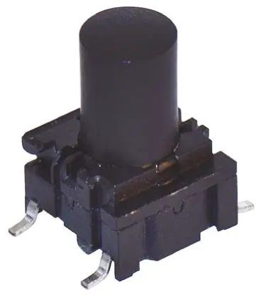 Produktfoto 1 von MEC IP67 Taster SPST Kappe, Lötanschluss 50mA Tastend Schwarz Oberfläche B. 10.1mm L. 10 mm