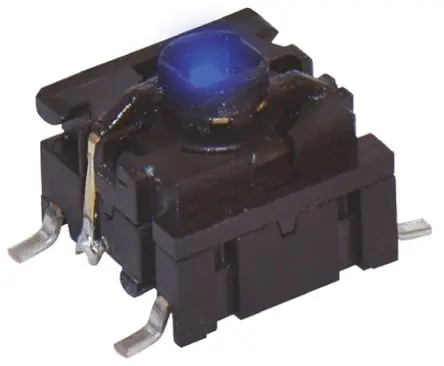 Produktfoto 1 von MEC IP67 Taster SPST Kappe, Lötanschluss 50mA Tastend Blau Oberfläche B. 10.1mm L. 10.1 mm