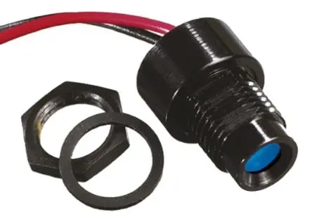 APEM QRM LED-Anzeige Blau Tafelmontage-Anzeige, Stift 28V dc 8 mm, IP67