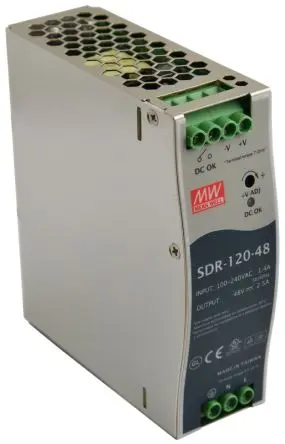 Produktfoto 1 von MEAN WELL SDR DIN-Schienen Netzteil Geschalteter Modus 264V ac AC / 2.5 A 55V dc DC 120 W