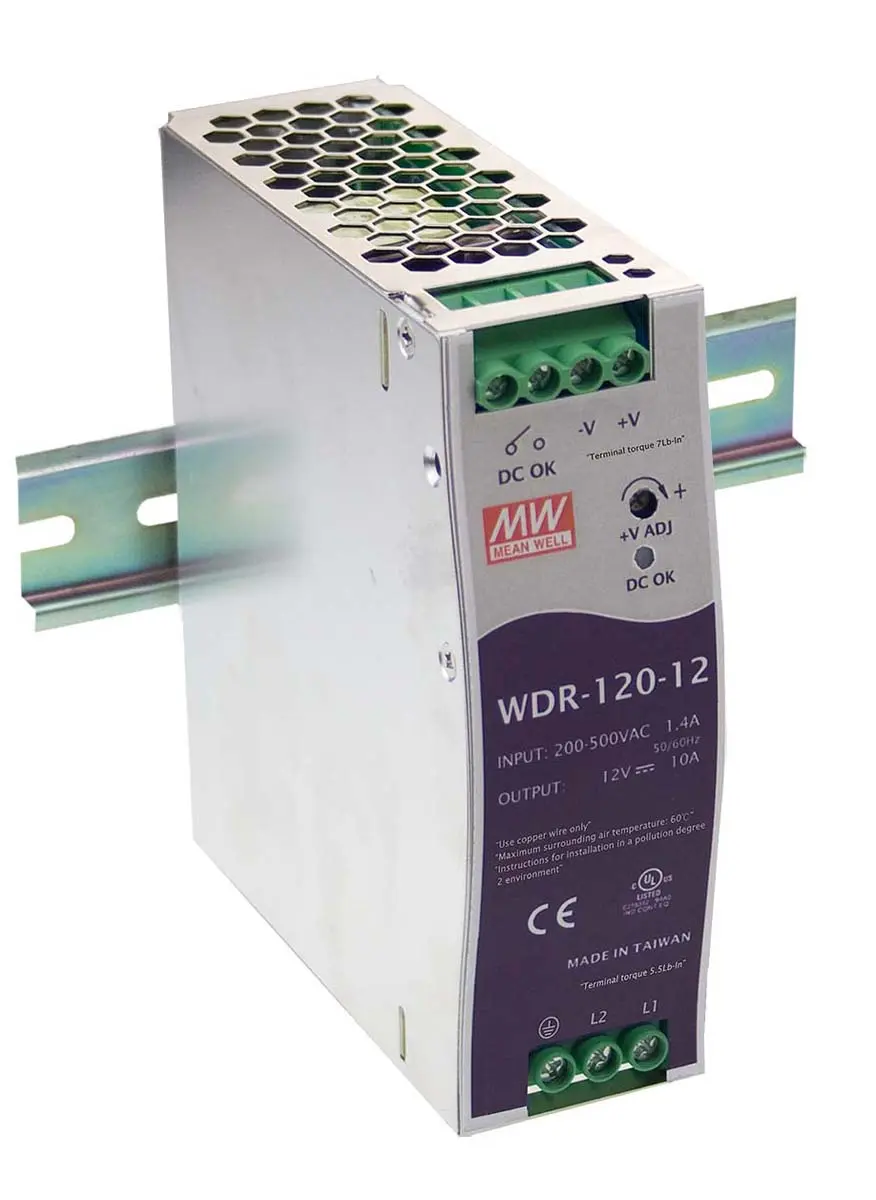 Produktfoto 1 von MEAN WELL WDR DIN-Schienen Netzteil Getaktet 48V dc / 2.5A 120W 180 → 550V ac