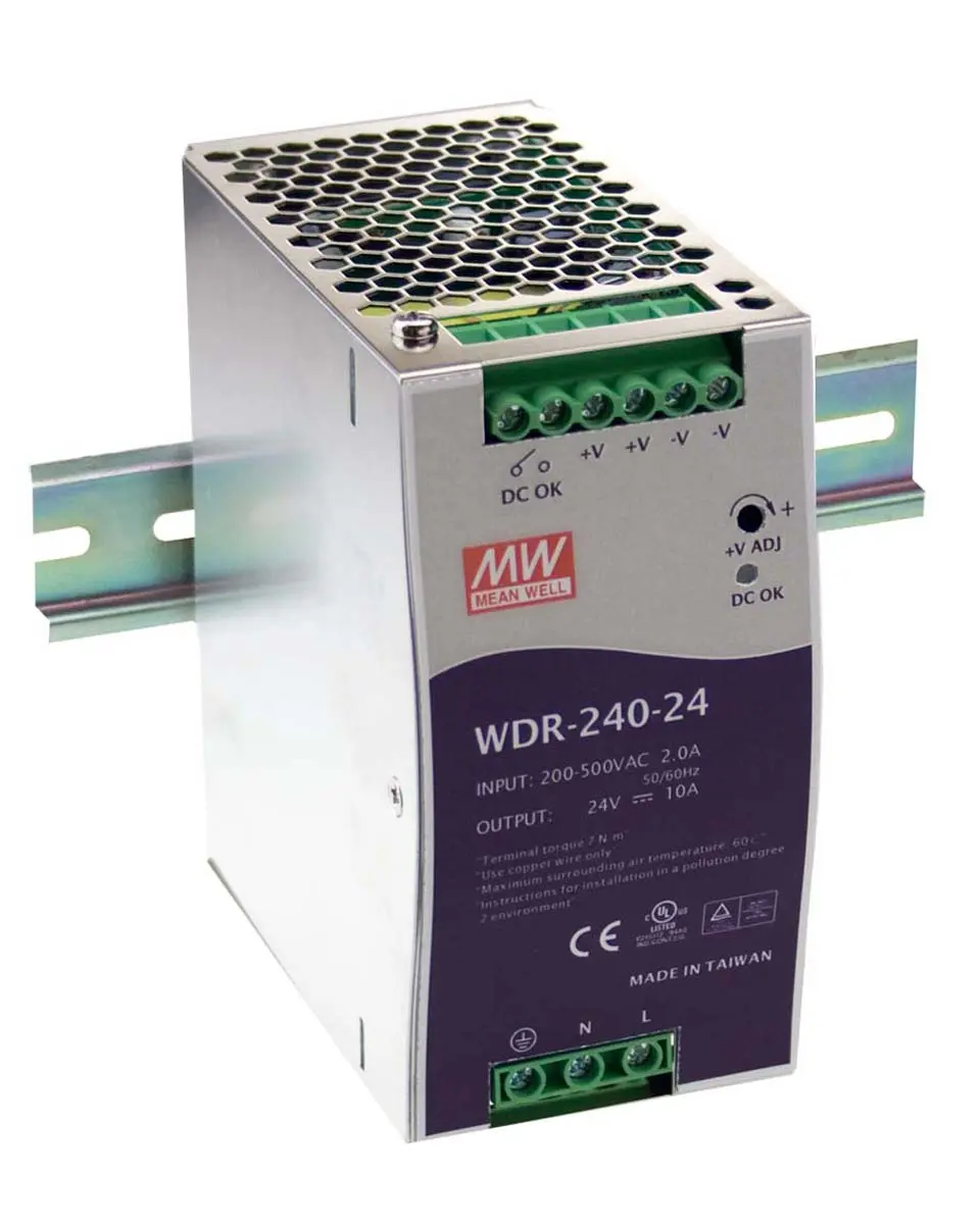 Produktfoto 1 von MEAN WELL WDR DIN-Schienen Netzteil Getaktet 48V dc / 5A 240W 180 → 550V ac