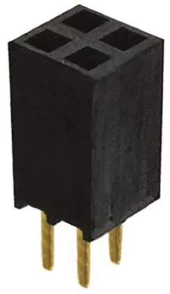 Samtec SSW Leiterplattenbuchse Gerade Durchsteckmontage 4-polig / 2-reihig, Raster 2.54 mm Lot