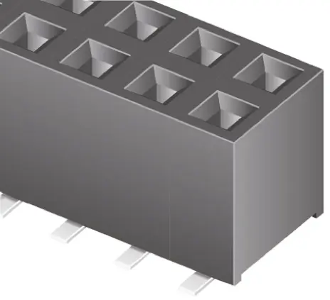 Produktfoto 1 von Samtec TLE Leiterplattenbuchse Gerade Oberfläche 6-polig / 2-reihig, Raster 2 mm Lot
