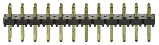 Samtec TLW Stiftleiste Gerade, 12-polig / 1-reihig, Raster 2.54 mm Raster Durchsteckmontage, Platine-Platine,