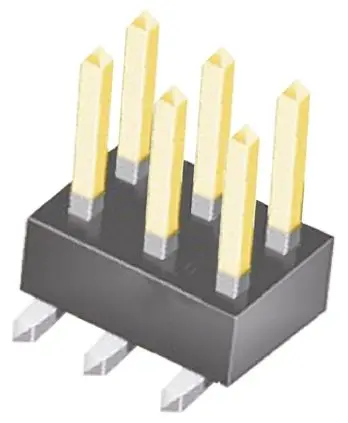 Samtec TSM Stiftleiste Gerade, 6-polig / 2-reihig, Raster 2.54 mm Raster Oberfläche, Platine-Platine, Kabel-Platine,