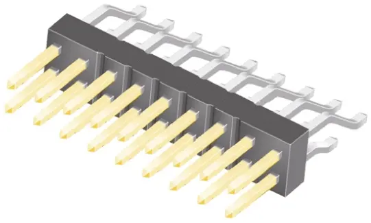 Samtec TSM Stiftleiste gewinkelt, 18-polig / 2-reihig, Raster 2.54 mm Raster Oberfläche, Platine-Platine, Kabel-Platine,