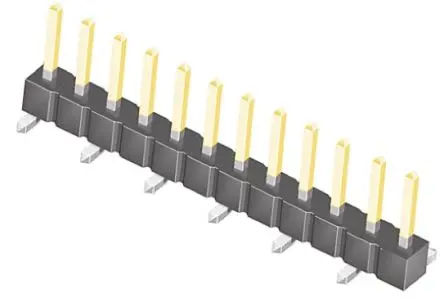 Samtec TSM Stiftleiste Gerade, 12-polig / 1-reihig, Raster 2.54 mm Raster Oberfläche, Platine-Platine, Kabel-Platine,