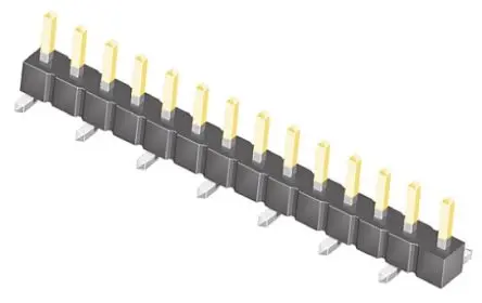 Produktfoto 1 von Samtec TSM Stiftleiste Gerade, 14-polig / 1-reihig, Raster 2.54 mm Raster Oberfläche, Platine-Platine, Kabel-Platine,