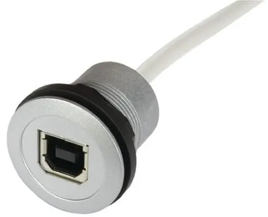 Produktfoto 1 von HARTING USB-Kabel, USB B / USB B, 1.5m USB 2.0 Grau