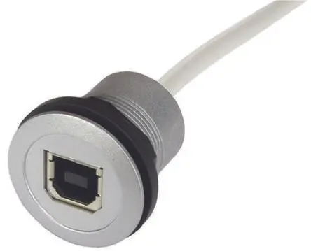 HARTING Stecker har-Port USB-Kabel, USB-Typ B Buchse / USB B, USB-Typ B, 1.5 m USB 2.0 Grau