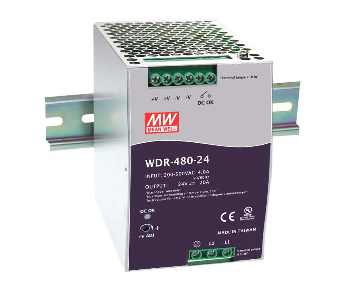Produktfoto 1 von MEAN WELL WDR DIN-Schienen Netzteil Getaktet 48V dc / 10A 480W 180 �� 550V ac