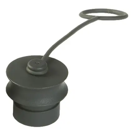 Bulgin 6000 Stecker Staubkappe aus Thermoplast Größe 32, IP69K, IP66, IP68 Mattes Silber