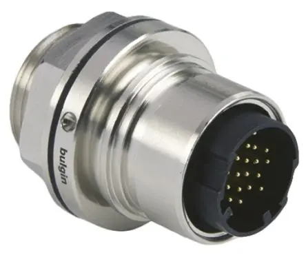 Bulgin Buccaneer 6000 32 Rundsteckverbinder Stecker 22-polig Stecker 2A Frontmontage IP66, IP69K, IP68
