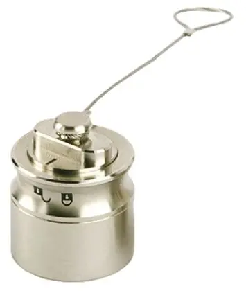 Bulgin 6000 Buchse Staubkappe aus Messing Größe 32, Tafelmontage, IP66, IP68, IP69K Nickel