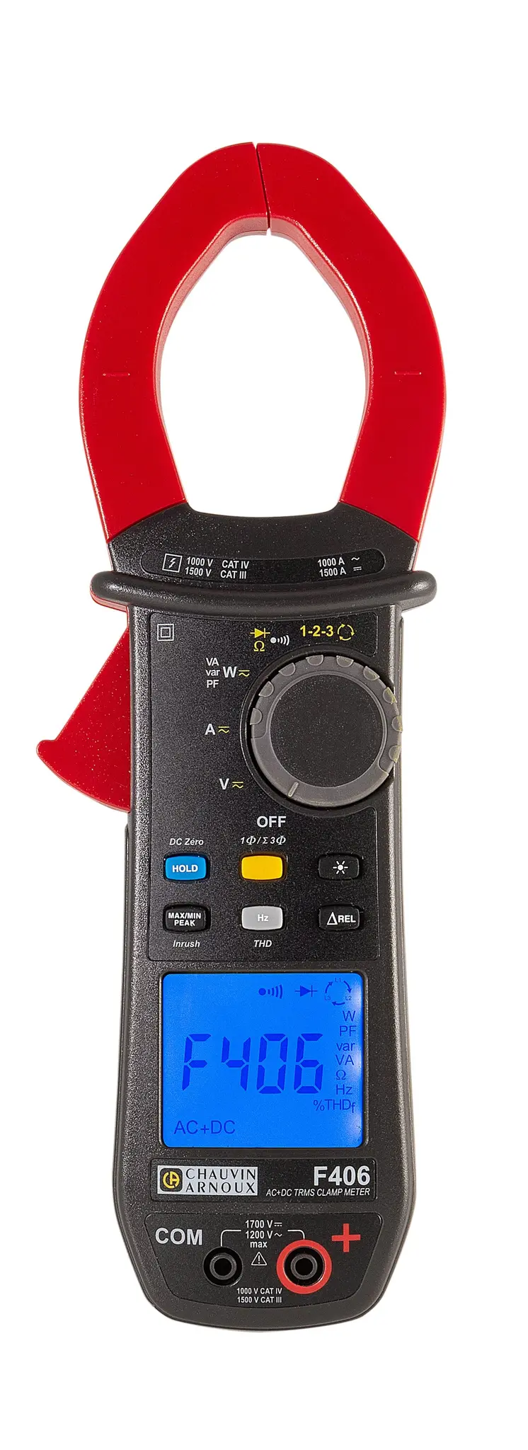 Produktfoto 1 von Chauvin Arnoux F406 Stromzange AC/DC-Stromzange CAT IV, CAT III, 1700 V dc, 99.99 kΩ