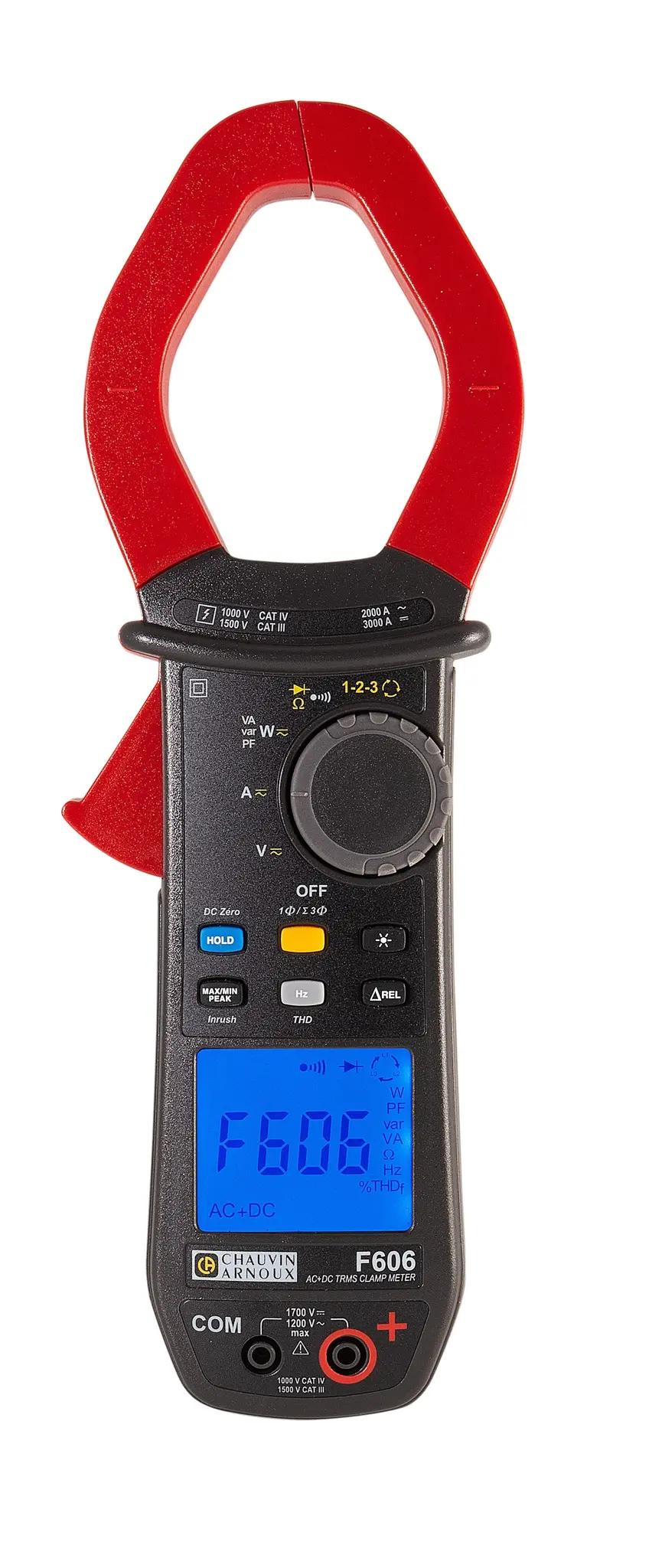 Produktfoto 1 von Chauvin Arnoux F606 Stromzange AC/DC-Stromzange CAT III, CAT IV, 1700 V dc, 99.99 kΩ