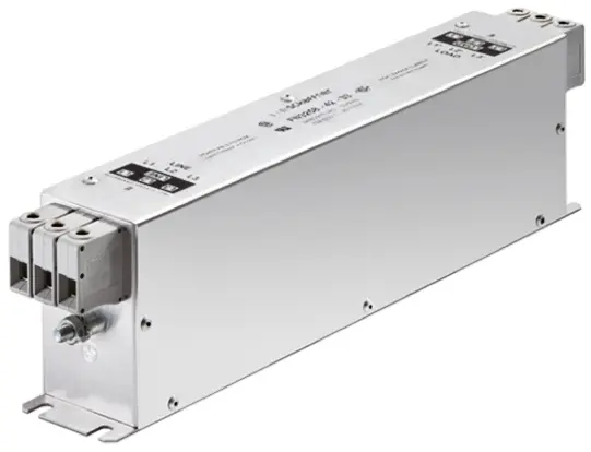 Schaffner FN3258 EMV-Filter, 480V ac, 16 A, Fahrgestell 6.1 W, Anschlussklemmenblock, 3-phasig 33 mA / 60 Hz 1 Zustände