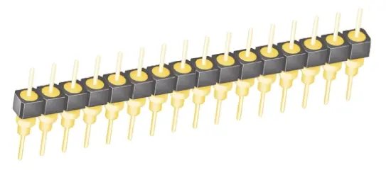 Samtec BBS Stiftleiste Gerade, 16-polig / 1-reihig, Raster 2.54 mm Raster Durchsteckmontage, Platine-Platine, Unisoliert