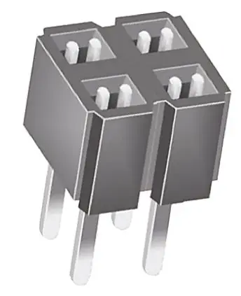 Samtec CES Leiterplattenbuchse Gerade Durchsteckmontage 4-polig / 2-reihig, Raster 2.54 mm Lot
