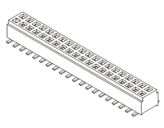 Produktfoto 1 von Samtec CLM Leiterplattenbuchse Gerade Oberfläche 10-polig / 2-reihig, Raster 1 mm Lot