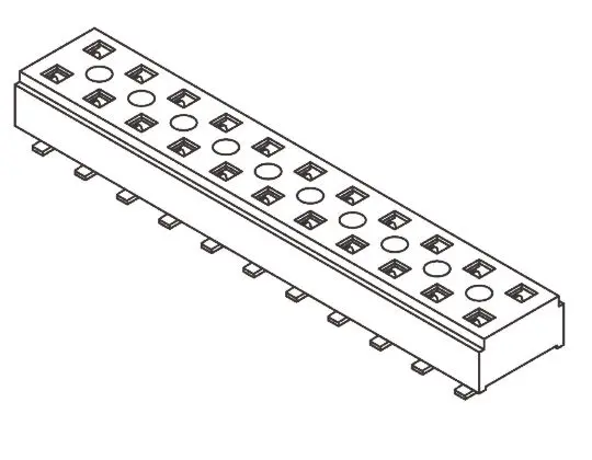 Produktfoto 1 von Samtec CLT Leiterplattenbuchse Gerade Oberfläche 10-polig / 2-reihig, Raster 2 mm Lot