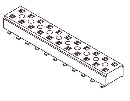 Produktfoto 1 von Samtec CLT Leiterplattenbuchse Gerade Oberfläche 10-polig / 2-reihig, Raster 2 mm Lot