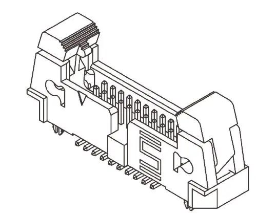 Produktfoto 1 von Samtec EHT Leiterplattenleiste Gerade, 10-polig / 2-reihig, Raster 2 mm Raster Oberfläche, Kabel-Platine, Ummantelt