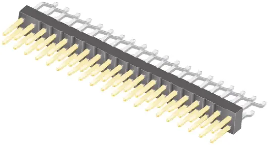 Produktfoto 1 von Samtec TSM Stiftleiste gewinkelt, 40-polig / 2-reihig, Raster 2.54 mm Raster Oberfläche, Platine-Platine, Kabel-Platine,