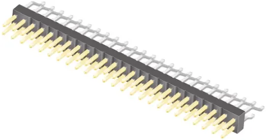 Produktfoto 1 von Samtec TSM Stiftleiste gewinkelt, 50-polig / 2-reihig, Raster 2.54 mm Raster Oberfläche, Platine-Platine, Kabel-Platine,