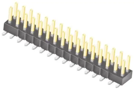 Produktfoto 1 von Samtec TSM Stiftleiste Gerade, 32-polig / 2-reihig, Raster 2.54 mm Raster Oberfläche, Platine-Platine, Kabel-Platine,