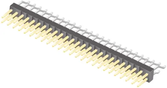 Produktfoto 1 von Samtec TSM Stiftleiste gewinkelt, 50-polig / 2-reihig, Raster 2.54 mm Raster Oberfläche, Platine-Platine, Kabel-Platine,