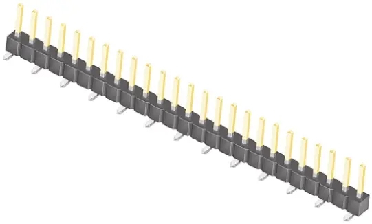 Produktfoto 1 von Samtec TSM Stiftleiste Gerade, 25-polig / 1-reihig, Raster 2.54 mm Raster Oberfläche, Platine-Platine, Kabel-Platine,