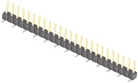 Produktfoto 1 von Samtec TSM Stiftleiste Gerade, 25-polig / 1-reihig, Raster 2.54 mm Raster Oberfläche, Platine-Platine, Kabel-Platine,