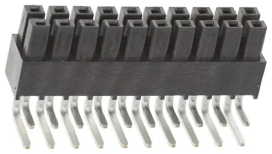 Produktfoto 1 von Samtec IPS1 Leiterplattenbuchse gewinkelt Oberfläche 20-polig / 2-reihig, Raster 2.54 mm Lot