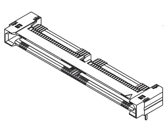 Produktfoto 1 von Samtec QRF8 Leiterplattenbuchse gewinkelt Oberfläche 52-polig / 2-reihig, Raster 0.8 mm Lot