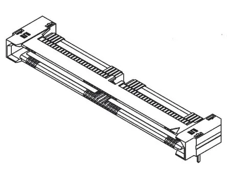Produktfoto 1 von Samtec QRF8 Leiterplattenbuchse gewinkelt Oberfläche 52-polig / 2-reihig, Raster 0.8 mm Lot