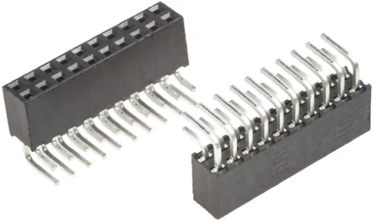 Samtec SQT Leiterplattenbuchse gewinkelt Durchsteckmontage 10-polig / 2-reihig, Raster 2 mm Lot