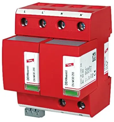 Produktfoto 1 von Dehn DV Überspannungsschutz Modul Überspannungsableiter 50 kA 255V ac, DIN-Hutschiene, -40 °C→60 °C