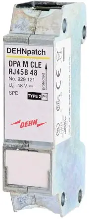 Produktfoto 1 von Dehn DPA Steckverbinder mit Überspannungsschutz Überspannungsableiter 10 kA 57 V dc, 34V ac, DIN-Hutschiene, -40 °C→80