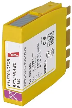 Produktfoto 1 von Dehn BXTU Überspannungsableiter Überspannungsableiter 20 kA 180 V dc, 127V ac, DIN-Hutschiene, -40 °C→80 °C