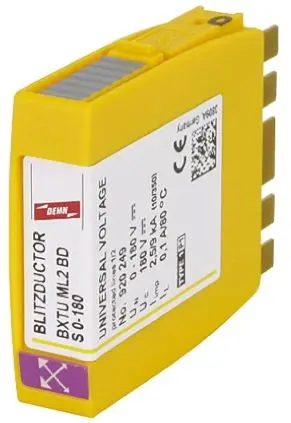 Produktfoto 1 von Dehn BXTU Überspannungsableiter Überspannungsableiter 20 kA 180 V dc, 127V ac, DIN-Hutschiene, -40 °C→80 °C