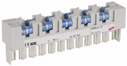 Dehn DRL LSA Überspannungsableiter Überspannungsableiter 10 kA 180 V dc, 127V ac, Steckmontage, -40 °C→80 °C