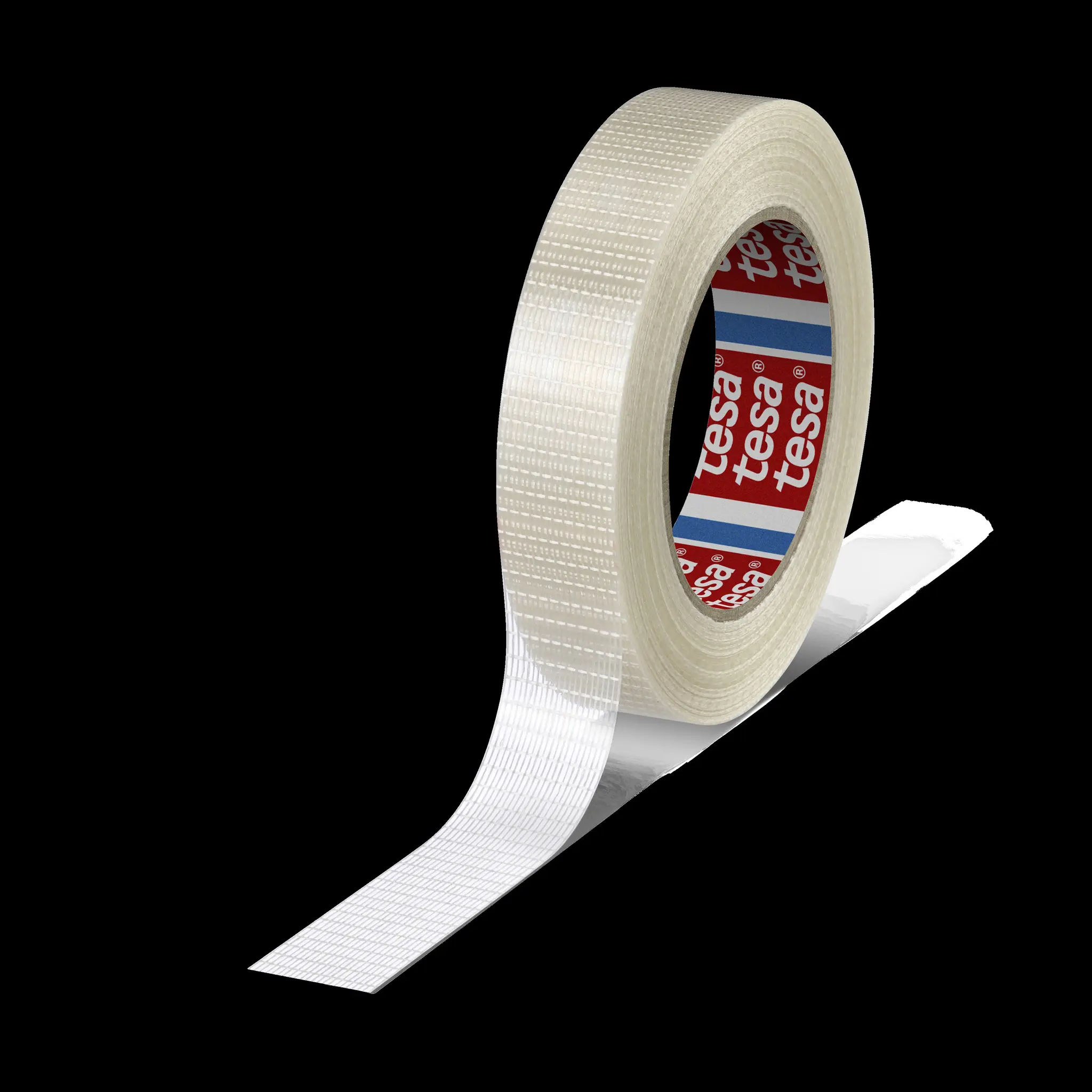 Produktfoto 1 von Tesa 4591 Paketband, Glasfaser Polyethylenterephthalat (PET)-Folie, Klar, Stärke 140 μm, 25mm x 50 m