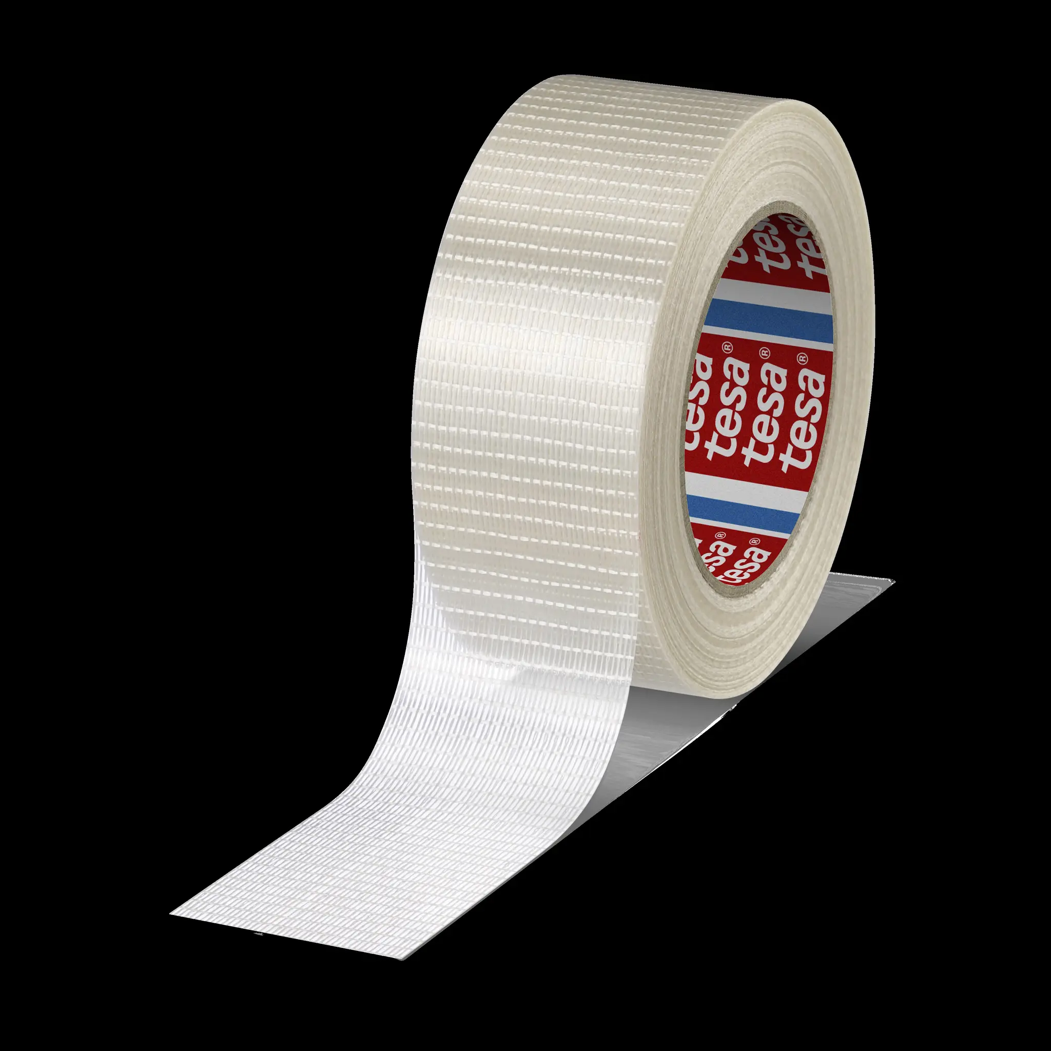 Produktfoto 1 von Tesa 4591 Paketband, Glasfaser Polyethylenterephthalat (PET)-Folie, Klar, Stärke 140 μm, 50 mm x 50 m