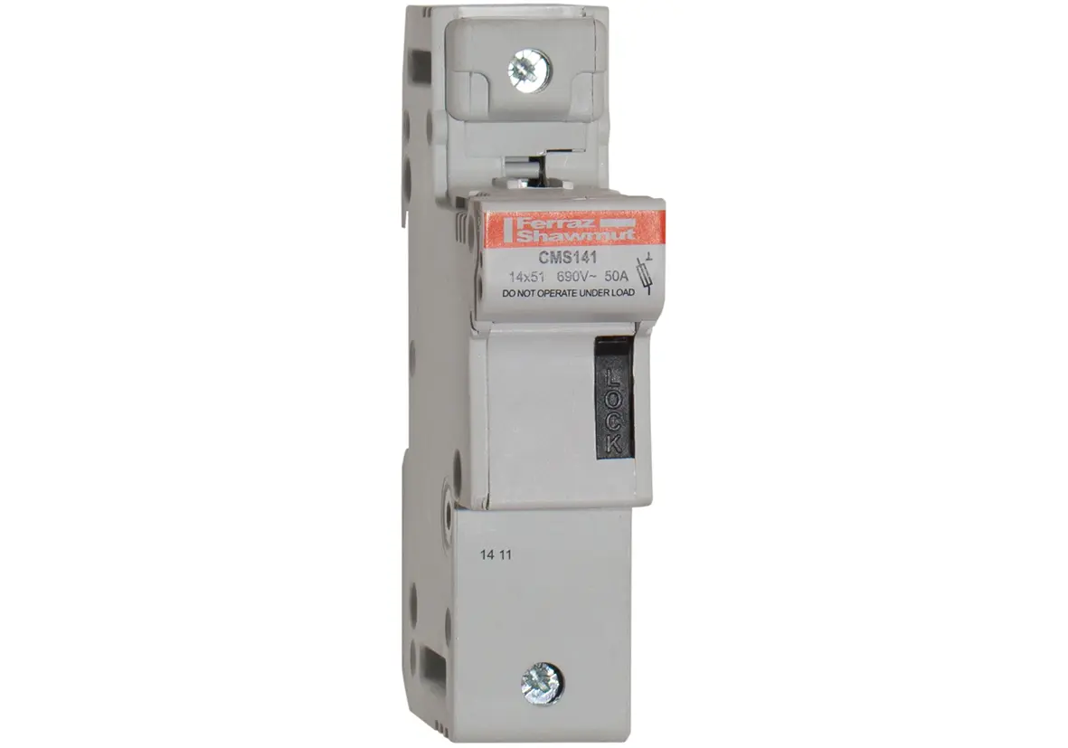 Mersen Sicherungshalter für Hutschienenmontage für 14 x 51mm Sicherungen 50A 690V ac 1P-polig