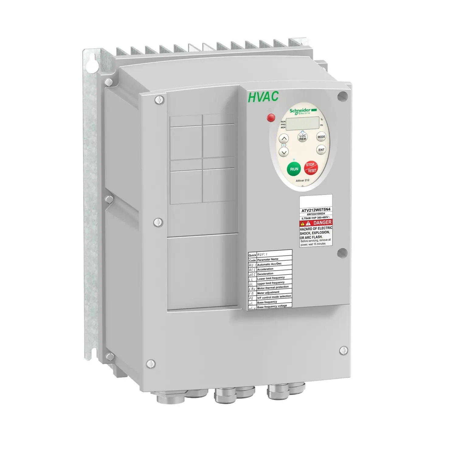 Produktfoto 1 von Schneider Electric ATV 212 3-Phasen Frequenzumrichter 1.5 kW 480 V 16 A 200Hz